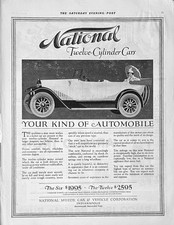 1917 Ad (10 3/4  X  14 inches) National Twelve $2595 Your Kind Of Automobile picture
