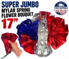 17” SUPER JUMBO MYLAR SPRING FLOWERS BOUQUET Magic Trick 10 Pop Open Production picture