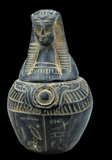 Egyptian Antiques Canopic Jar Authentic Ancient Egyptian Antique Statue Artifact picture