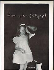 1960s Original Vintage Lanvin Arpege Perfume Children Photo Print Ad picture