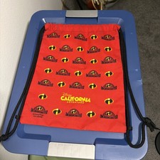 Disney Parks Pixar Pier Incredicoaster The Incredibles Drawstring Bag picture