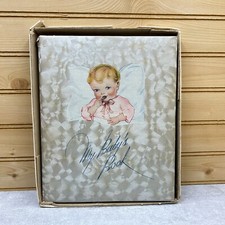 Vintage 1940s My Baby Book Used Padded Hardcover Original Box picture