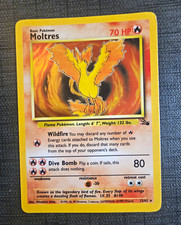 Vintage Rare Pokemon Card Moltres Holo 12/62 Fossil 1999 WOTC English picture