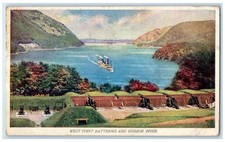 1907 West Point Batteries and Hudson River New York NY Antique Postcard picture
