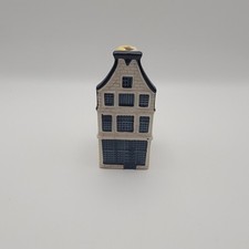 KLM Bols Blue Delft Dutch Canal House 11 Miniature Bottle 2011 Empty Vintage picture