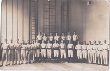 Vintage RPPC - Large group of handsome Russian athletes -  Gay interest picture