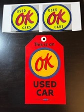 OK  Used Car Decals   PLUS... OK  Hang Tag picture