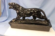 Vintage 1953  LANE CO  Ceramic Black Panther  TV Light Lamp 16 Inches Works picture