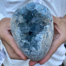 2.8lb Natural celestite cave quartz crystal cluster rough specimen healing picture