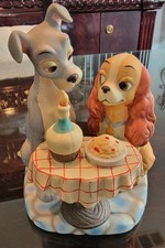 Vintage DISNEY Lady And The Tramp  Bisque Figurine 1980s picture