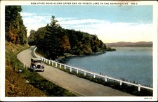 New State Road, Piseco Lake, Adirondacks, 1937 Postcard picture