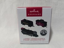Hallmark 2026 Lionel Pennsylvania Steam Locomotive Set Miniature Ornaments picture