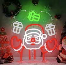Santa Claus Neon Sign Christmas Neon Sign for Christmas Decoration Waving picture