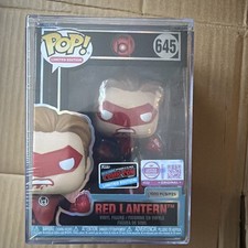 NYCC 2026 FUNKO CONVENTION STICKER LEGENDARY POP RED LANTERN LE 1000 IN HAND picture