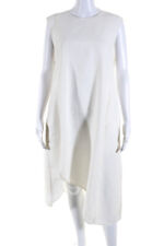 Narciso Rodriguez Womens Sleeveless Silk Trim Scoop Neck Shift Dress White IT 46 picture