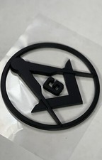 Free and Accepted Masons Cut-Out Car Emblem- Durable Matte Black ABS Plastic picture