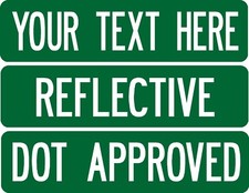 Custom street sign .080 thick 2-sided PRISMATIC REFLECTIVE GREEN road sign picture