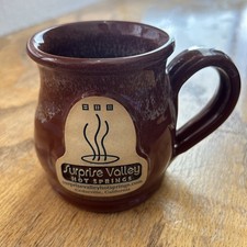 Deneen Pottery Coffee Mug Surprise Valley Hot Springs Cedarville Cali Drip Glaze picture