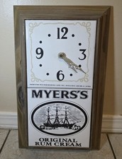 Vintage Myers's Original Rum Cream Tile Clock picture