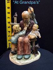 Goebel/M.I. Hummel “At Grandpa’s” Porcelain Painted Figurine TMK7 picture