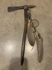 Vtg Native American War Axe Tomahawk 16” Hand Carved picture