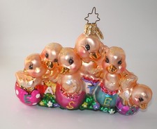 Vintage 2002 Christopher Radko EASTER PARADE Glass Ornament 5 x 3.25 ~ RARE picture