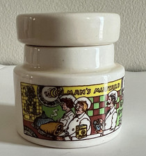 Vintage Colmans Mustard Condiment Pot with Lid - Lord Nelson Pottery in England picture