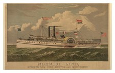 New York Norwich Line Steamboat Standard Postcard picture