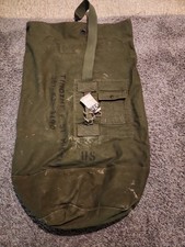 Vtg 1970 Vietnam  U.S. Canvas Duffel Bag  Original MAC Flight Tag Named picture