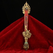 Nepal Pure Copper Manjushri Wisdom Sword Tibetan Tantric Dharma Artifact picture