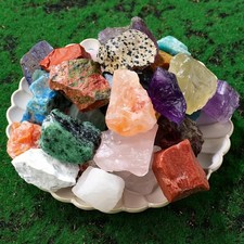 Large Size Mixed Rare Natural Crystal Gemstones Raw Rough Stones Assorted Decor picture