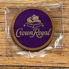 Limited Edition 1.5 In Crown Royal Rodeo Circle Patch Sticker Velvet Feel picture