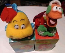 1989 Disney/McD Little Mermaid FLOUNDER/SEBASTIAN Christmas Ornament - BRAND NEW picture