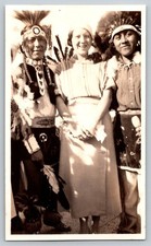 Vtg 1935 MIAMI FLORIDA Seminole Indian Americana Wedding Photo - Alice & Tribe picture