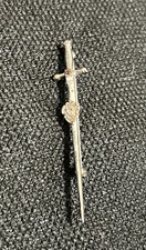 VINTAGE Alpha Phi sorority sterling silver crest sword pin / brooch - OLD picture