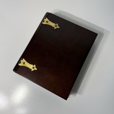 Vintage Bombay Company Wooden Keepsake Box Green Velvet Lined 1994 picture