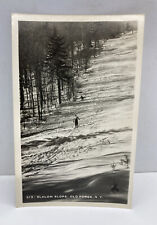 RPPC Real Photo Postcard 513 Slalom Slope , Old Forge New York Bin#album6 picture