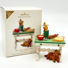 Hallmark Mrs. Claus's Kitchen Table 2012 Special Edition Keepsake Ornament Dog picture