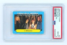 CRAZY RARE 1988 Monty Gum Heavy Metal Metallica w/Cliff (PSA 8) (POP 1/Highest) picture