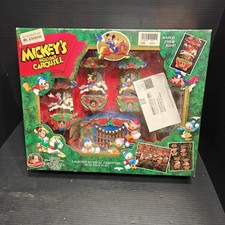Vintage 1993 Mr Christmas Mickeys Holiday Carousel Disney New In Box Open Box... picture
