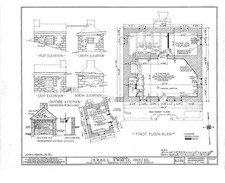 Photo:Hope New Jersey Israel Swayze House HABS 1930s floor plan elevations picture