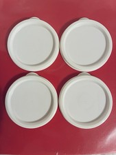 Tupperware 4 Pc Set Seals/Replacement Lids for Snack Cups Bell Tumblers 4922 G picture
