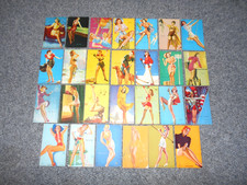 27 VTG 1940'S MUTOSCOPE GIL ELVGREN PIN-UP ARTWORK ARCADE CARDS LOT           J2 picture