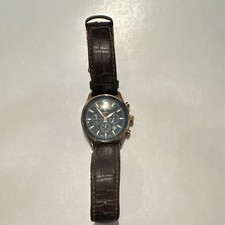 Barack Obama 2008 Commemorative Watch Stainless Steel Case Leather Strap picture