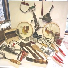 Lg Lot of Vintage Kitchen Utensils Tools Gadgets Farmhouse Primitive Decor- e6 picture