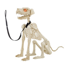 Way To Celebrate Animated Skeleton Dog Halloween Decoration, Beige, 60 in picture