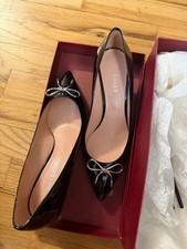 Bally Black Patent Leather Bow Pumps IT 39 Excellent Condition in Box picture