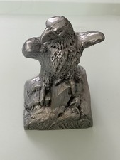 Vintage Bald Eagle Metal Piggy Bank Bust Paperweight USA America Patriot 6.5” picture