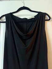 Dolce & Gabbana Black Cowl Neck Sleeveless Zip One-Piece Dress FR 44 Italy picture