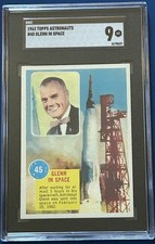 1963 Topps Astronauts 3D Back #45 John Glenn In Space SGC 9 MINT POP 2 picture
